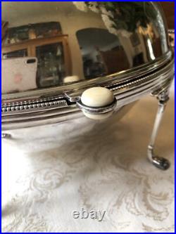 Antique Edwardian Silver Plate Three Piece Serving Warmer Hallmarked