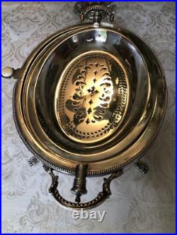 Antique Edwardian Silver Plate Three Piece Serving Warmer Hallmarked