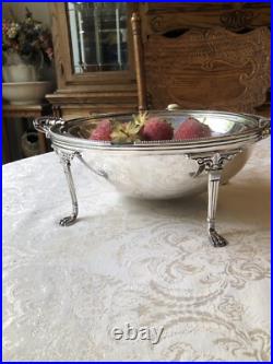 Antique Edwardian Silver Plate Three Piece Serving Warmer Hallmarked