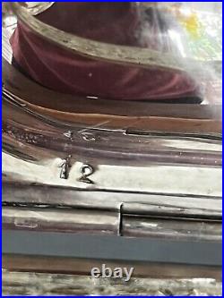 Antique English Silver Plate Biscuit Warmer Folding Clamshell Muffin Biscuit Box