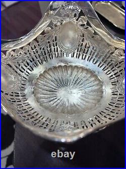 Antique English Silver Plated Center Piece Flowers Decor