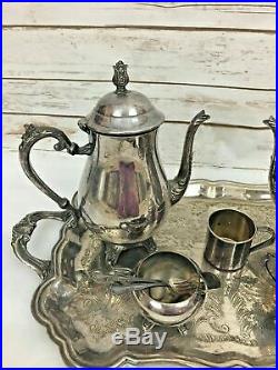 Antique FB Rogers Silverplate Tea & Coffee Service 8 Piece Service Set