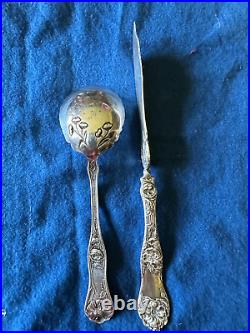 Antique Flatware Set Rogers Poppy Pattern 24 piece Intricate Silver-plate