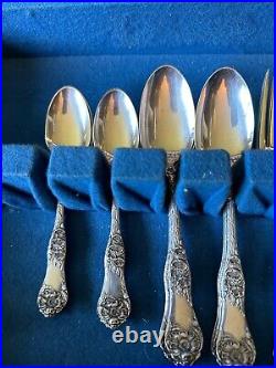 Antique Flatware Set Rogers Poppy Pattern 24 piece Intricate Silver-plate
