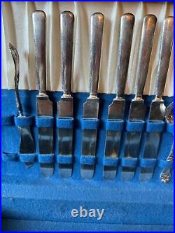 Antique Flatware Set Rogers Poppy Pattern 24 piece Intricate Silver-plate