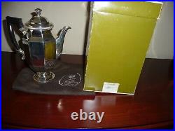 Antique French CHRISTOFLE 4-Piece Silver Plate Art Deco Coffee & Tea Set WithBoxes