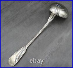 Antique French Large Soup Ladle Serving Spoon Silver Plate Chinon Fiddle Thread