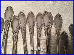Antique French Silver Plate Art Nouveau 18 Piece Flatware Set C&L