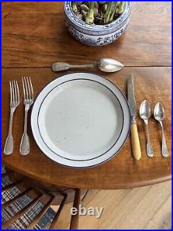 Antique French Silver Plate Service For 6, 39 Pieces Including Serving