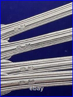 Antique French Silver Plate Service For 6, 39 Pieces Including Serving