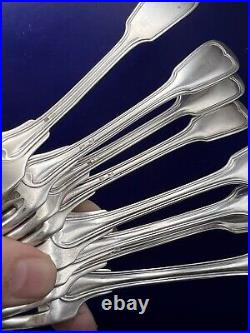 Antique French Silver Plate Service For 6, 39 Pieces Including Serving