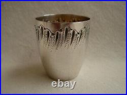 Antique French Silverplate Liquor Goblets & Tray, 13 Pieces, Early XX Century