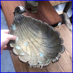 Antique German WMF Silver Plate Art Nouveau Scallop Shell Dish Fruit Bowl