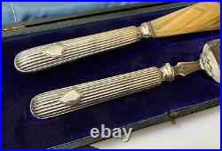 Antique HA EA FA Fish Servers Cutlery Set Silver Plated White Star Line Titanic