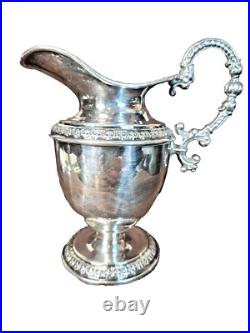 Antique Hallmarked Silver Plate SLiverplate 3 Piece Teapot Tea Set Fleur de lis
