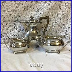 Antique Harrison Brothers & Howson Alpha Silver Plate Three Piece Coffee Set