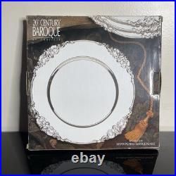Antique-Inspired Godinger Silver Plated Baroque Charger Plate 12 set lot 8