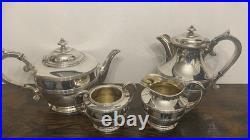 Antique James Dixon & Sons Of Sheffield Silver Plated 4 Piece Tea Set. VGC