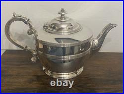 Antique James Dixon & Sons Of Sheffield Silver Plated 4 Piece Tea Set. VGC