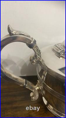 Antique James Dixon & Sons Of Sheffield Silver Plated 4 Piece Tea Set. VGC