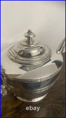 Antique James Dixon & Sons Of Sheffield Silver Plated 4 Piece Tea Set. VGC