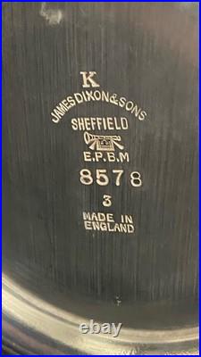 Antique James Dixon & Sons Of Sheffield Silver Plated 4 Piece Tea Set. VGC