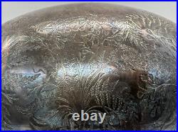 Antique Large Muffin Rolling Roll Top Dome Serving & Warming Dish Silver Plate