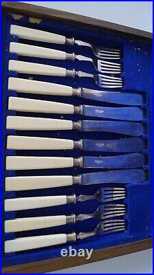 Antique Mappin&Webb Cutlery Set Silver Plated 24 Pieces 1900-1910 Collectable