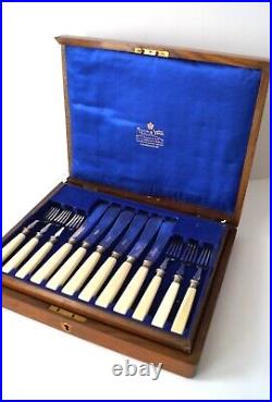 Antique Mappin&Webb Cutlery Set Silver Plated 24 Pieces 1900-1910 Restaurant