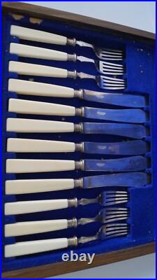 Antique Mappin&Webb Cutlery Set Silver Plated 24 Pieces 1900-1910's Dinner Gift