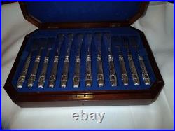 Antique Martin Hall & Co Silver plate Flatware 24 Piece Set with Case