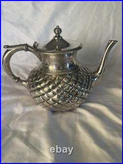 Antique Meriden Silver Plate Co Quadruple Plate Four-Piece Tea Set