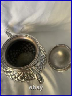 Antique Meriden Silver Plate Co Quadruple Plate Four-Piece Tea Set