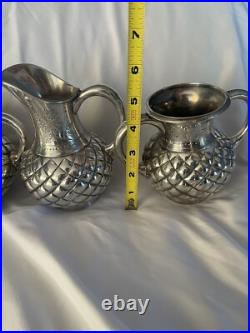 Antique Meriden Silver Plate Co Quadruple Plate Four-Piece Tea Set
