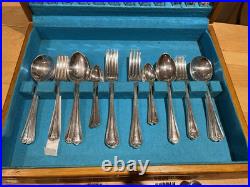 Antique Mutual Hiram Wild Sheffield Steel EPNS Cutlery Set 12 people 91 Pieces