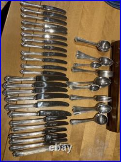 Antique Mutual Hiram Wild Sheffield Steel EPNS Cutlery Set 12 people 91 Pieces