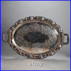 Antique Nine Piece Rogers Smith & Co. Silver Plated Melon Form Tea Set C1890