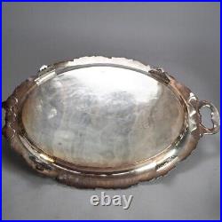 Antique Nine Piece Rogers Smith & Co. Silver Plated Melon Form Tea Set C1890