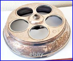 Antique Quadruple Silver Plate 5 Piece Cruet Condiment Set-18 Gately & Co #L499