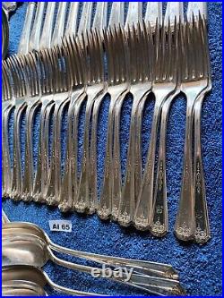 Antique Queen Bess 1 pattern Cutlery Set 1924 Tudor Plate 79 pieces (AI 65)
