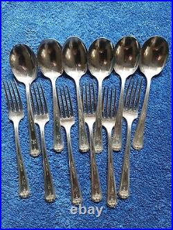 Antique Queen Bess 1 pattern Cutlery Set 1924 Tudor Plate 79 pieces (AI 65)