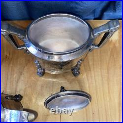 Antique Reed and Barton Aesthetic Movement 4 Piece Silver Plate Tea Set 1869