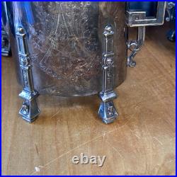 Antique Reed and Barton Aesthetic Movement 4 Piece Silver Plate Tea Set 1869