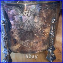 Antique Reed and Barton Aesthetic Movement 4 Piece Silver Plate Tea Set 1869