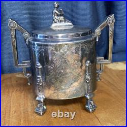 Antique Reed and Barton Aesthetic Movement 4 Piece Silver Plate Tea Set 1869