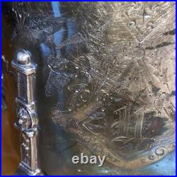 Antique Reed and Barton Aesthetic Movement 4 Piece Silver Plate Tea Set 1869