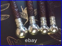 Antique Scottish Stag Horn Antler 4 Pce Serving Set F Howard C1886 Silver Plate