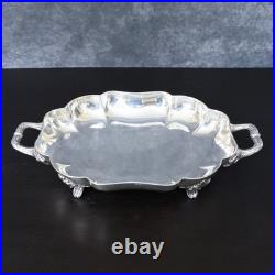 Antique Sheffield Plate Silver on Copper Serving Tray Vegetable Dish Tureen