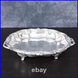 Antique Sheffield Plate Silver on Copper Serving Tray Vegetable Dish Tureen
