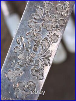 Antique Sheffield Silver Plate And Sterling Pearl Handled Six-piece Flatware Set